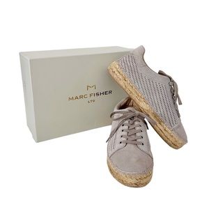 Marc Fisher perforated mandal espadrille sneakers